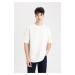 DEFACTO Comfort Regular Fit Relaxed Pattern Crew Neck Short Sleeve Basic T-Shirt