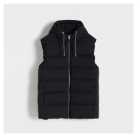 Reserved - Prošívaná vesta s kapucí - Černý