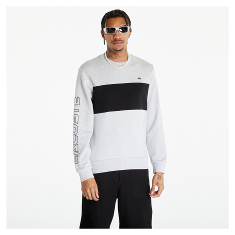 LACOSTE Men's Sweatshirt Silver Chine/ Black