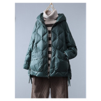 Zimní bunda s kapucí a bočními rozparky