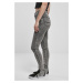 Dámské kalhoty // Urban Classics Ladies High Waist Skinny Jeans black heavy acid washed