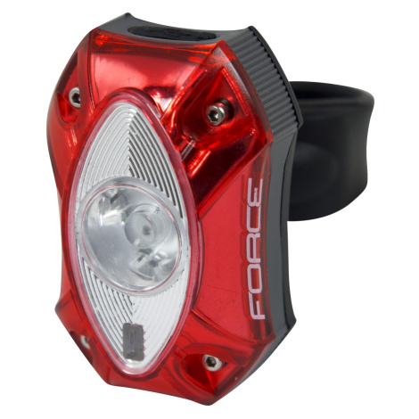 Zadní světlo FORCE RED, 1 CREE LED 60LM, USB