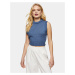 Topshop knitted cropped crew neck tank-Blue