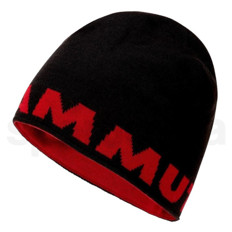 Čepice Mammut Logo Beanie - černá/červená