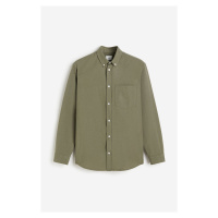 H & M - Košile oxford Regular Fit - zelená