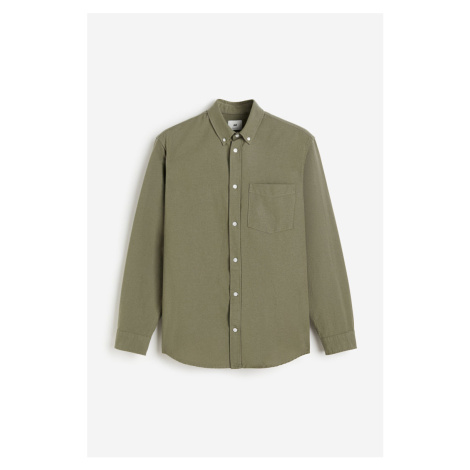 H & M - Košile oxford Regular Fit - zelená H&M
