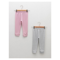 LC Waikiki Lw - Basic Baby Girl Pajama Bottom 2-Pack with Elastic Waistband