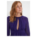 Trendyol Purple Collar Detailed Chiffon Dress