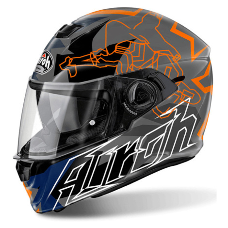 AIROH StormBionikle STBI32 INTG helma černá/oranžová