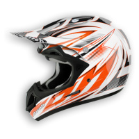AIROH Jumper Sting JST32 cros helma bílá/oranžová