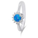 Brilio Silver Nádherný stříbrný prsten s opálem a zirkony RI056WB