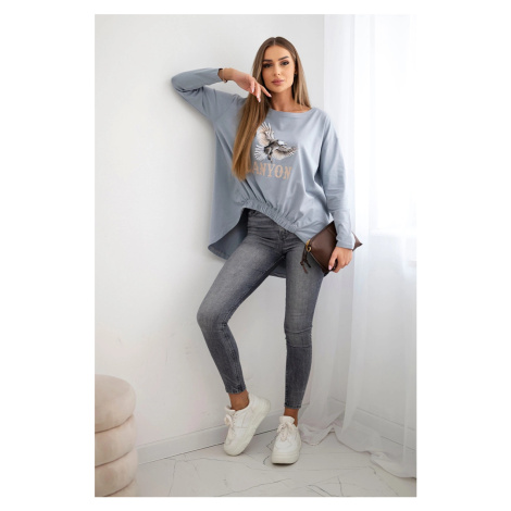 Kesi Dámská mikina 69450 s nápisem Barva: Šedá