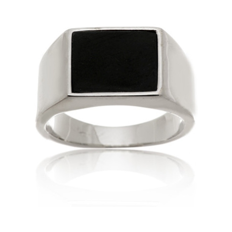 Pánský stříbrný prsten s onyxem STRP0533F + dárek zdarma JVD