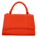 Elegantní dámská koženková kabelka do ruky Lokera, oranžová