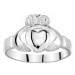 Silvego Dámský celostříbrný prsten Claddagh ZTR96391 48 mm