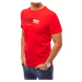 Červené pánské tričko Dstreet RX4742 s potiskem