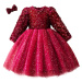 Pletené dívčí šaty se vzorovanou sukní
