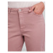 Růžové dámské zkrácené mom fit džíny Pieces Kesia