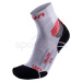Ponožky UYN Run Trail Challenge - bílá/černá/červená /47