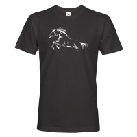 Pánské tričko s úžasným potiskem koně - skvělý dárek na narozeniny
