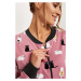 Dámský pyžamový overal Bami růžový s kočkami