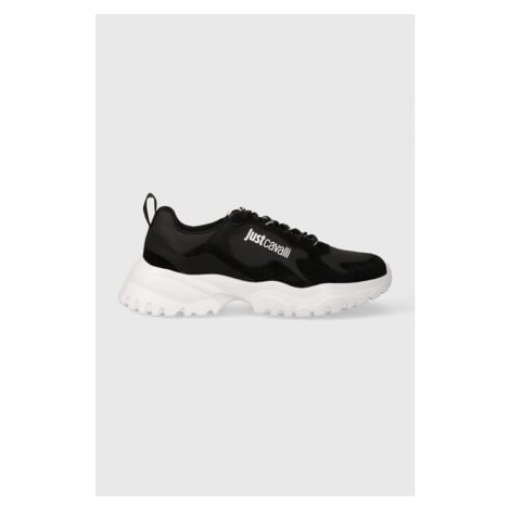 Sneakers boty Just Cavalli černá barva, 75QA3SL1 ZSA06 899