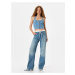 Koton Wide Leg Jeans Double Waist Detail Cotton - Straight Fit Jeans