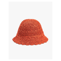 Koton Knitted Straw Bucket Hat