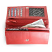 Červená dámská kožená psaníčková peněženka Elizbeth Arwel