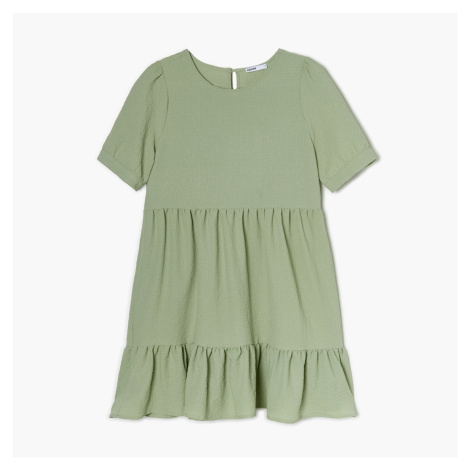 Cropp - Zelené šaty babydoll - Zelená