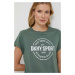Bavlněné tričko Dkny zelená barva, DP3T9563
