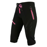 HAVEN Cyklistické kalhoty krátké bez laclu - ENERGY THREEQ 3/4 W - černá/růžová