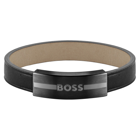 Hugo Boss Fashion kožený černý náramek 1580490cm