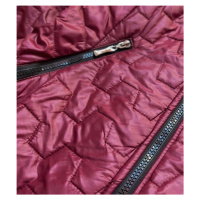 Dámská prošívaná bunda v bordó barvě model 16151104 - S'WEST
