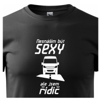 Pánské tričko s potiskem pro řidiče dodávky - Jsem sexy řidič