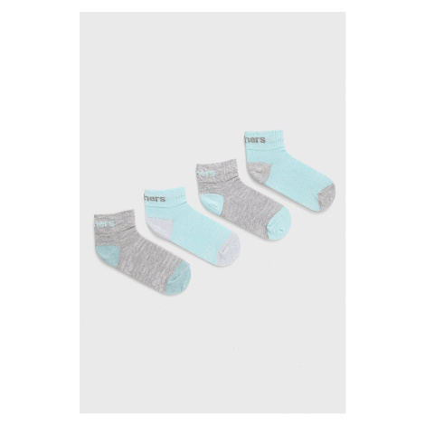 Dětské ponožky Skechers šedá barva
