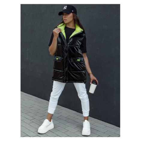 Černá prošívaná dámská vesta DStreet