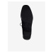 Černé dámské kožené kotníkové boty na podpatku Tamaris