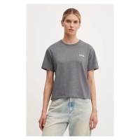 Bavlněné tričko A.P.C. t-shirt boxy petit vpc šedá barva, COHBQ.F26390