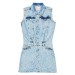 Calvin Klein Jeans SLEEVELESS BLUE DENIM DRESS Modrá