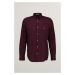 KOŠILE GANT REG MICROCHECK FLANNEL SHIRT WINE RED