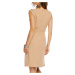 Společenské šaty značkové střih s ozdobnými zipy na ramenou béžové Béžová model 15042418 - J&#38