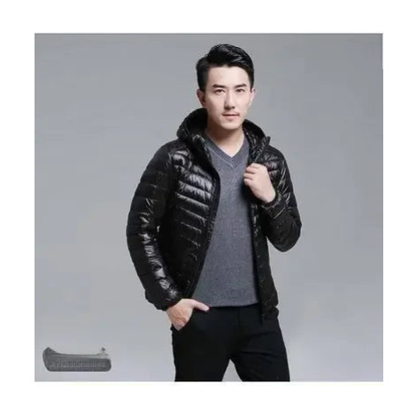 Pánská zimní bunda s kapucí – vatovaná, lehká, teplá