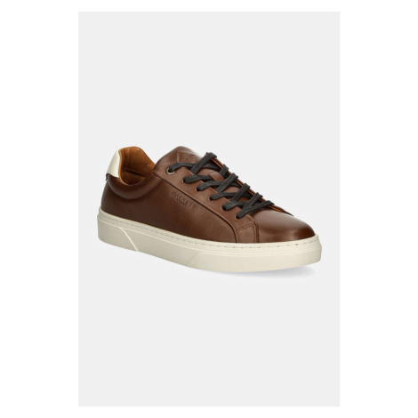 Kožené sneakers boty Hackett London HACKNEY CLASSIC hnědá barva, HMS21417