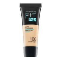 Maybelline Fit Me! Foundation Matte + Poreless 100 Warm Ivory tekutý make-up s matujícím účinkem