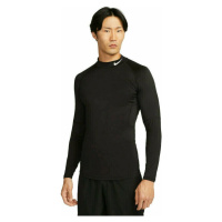 Nike Dri-Fit Fitness Mock-Neck Long-Sleeve Mens Top Black/White