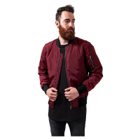 Bunda 2-Tone Bomber Jacket vínová/černá