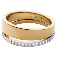 Skagen Nadčasový bicolor prsten z oceli Elin SKJ1451998 53 mm