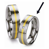 Ocelový prsten - snubní - pro ženy RC2042-Z