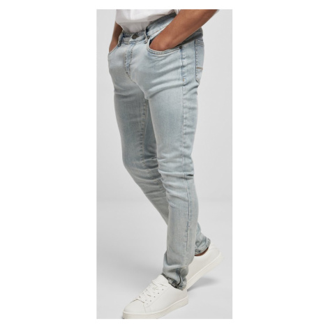 Jeansy Urban Classics Slim Fit Zip Jeans - lighter washed